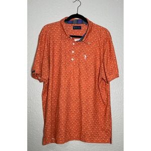 William Murray Golf Shirt Men's Large Orange Beer AOP Fun Festive Golf Outdoors
